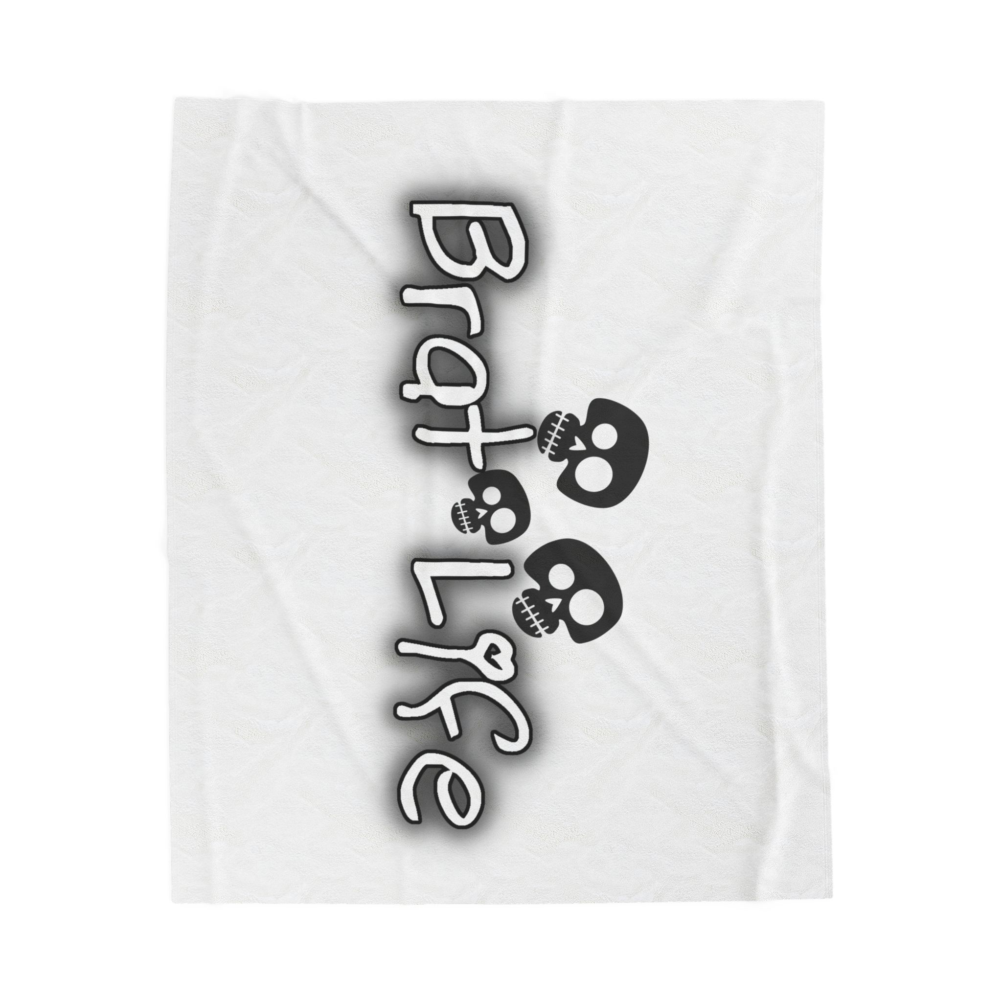 Brat Life TriSkull Velveteen Plush Blanket