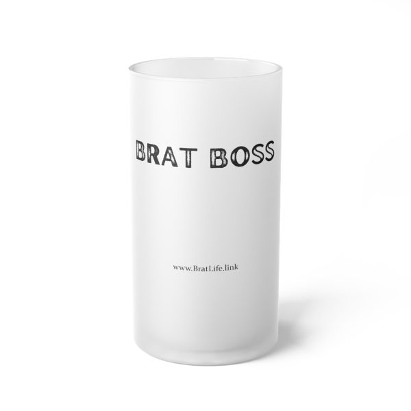 Brat Life Brat Boss Frosted Glass Beer Mug