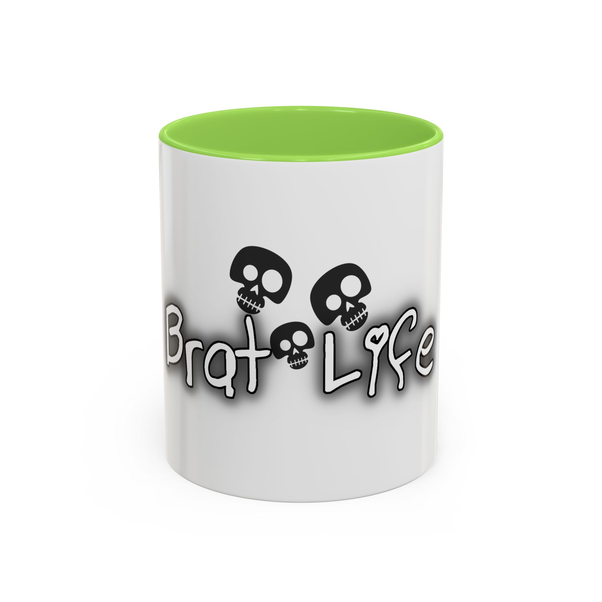 Brat Life TriSkull Colorful Mugs, 11oz - Image 25