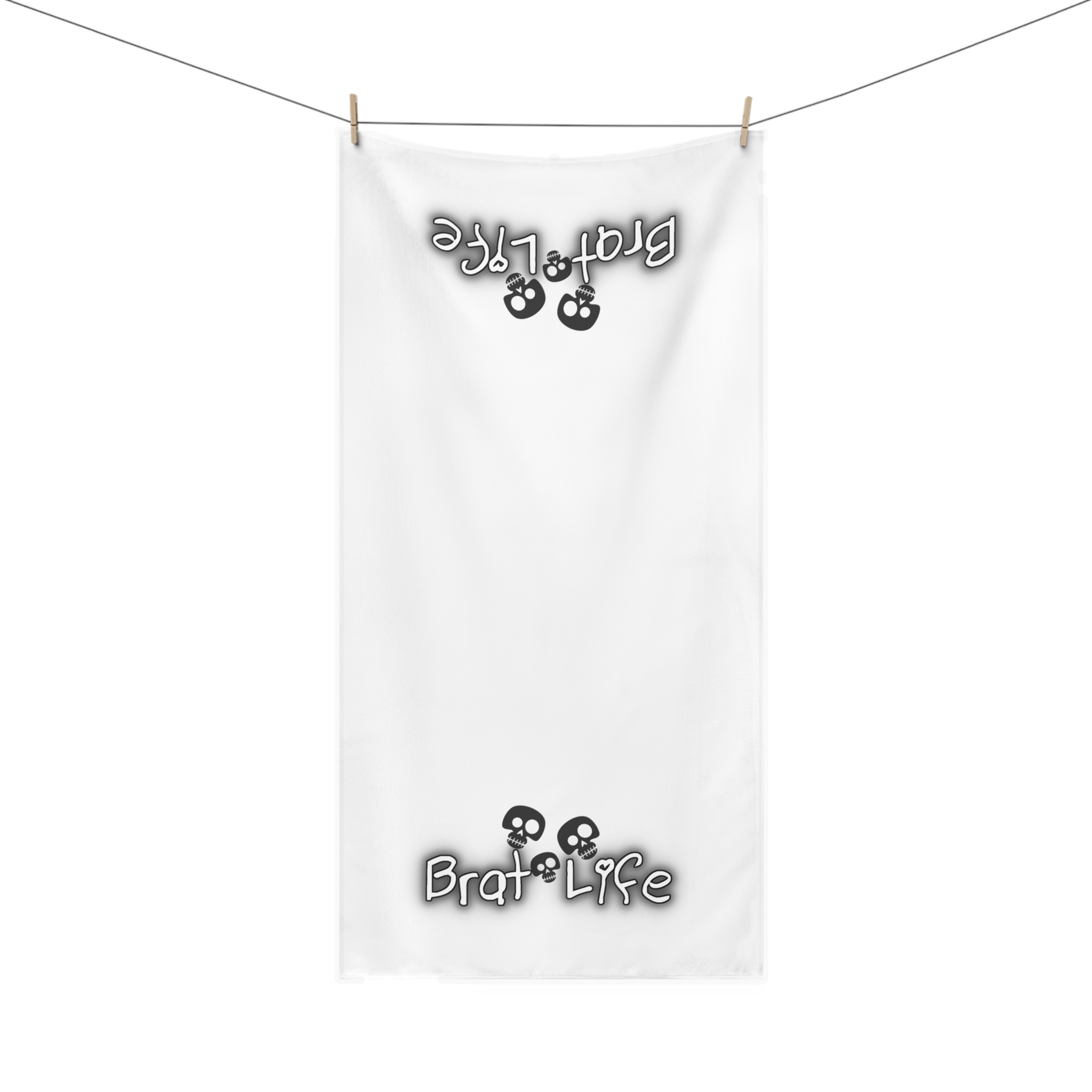 Brat Life TriSkull Mink-Cotton Towel - Image 3