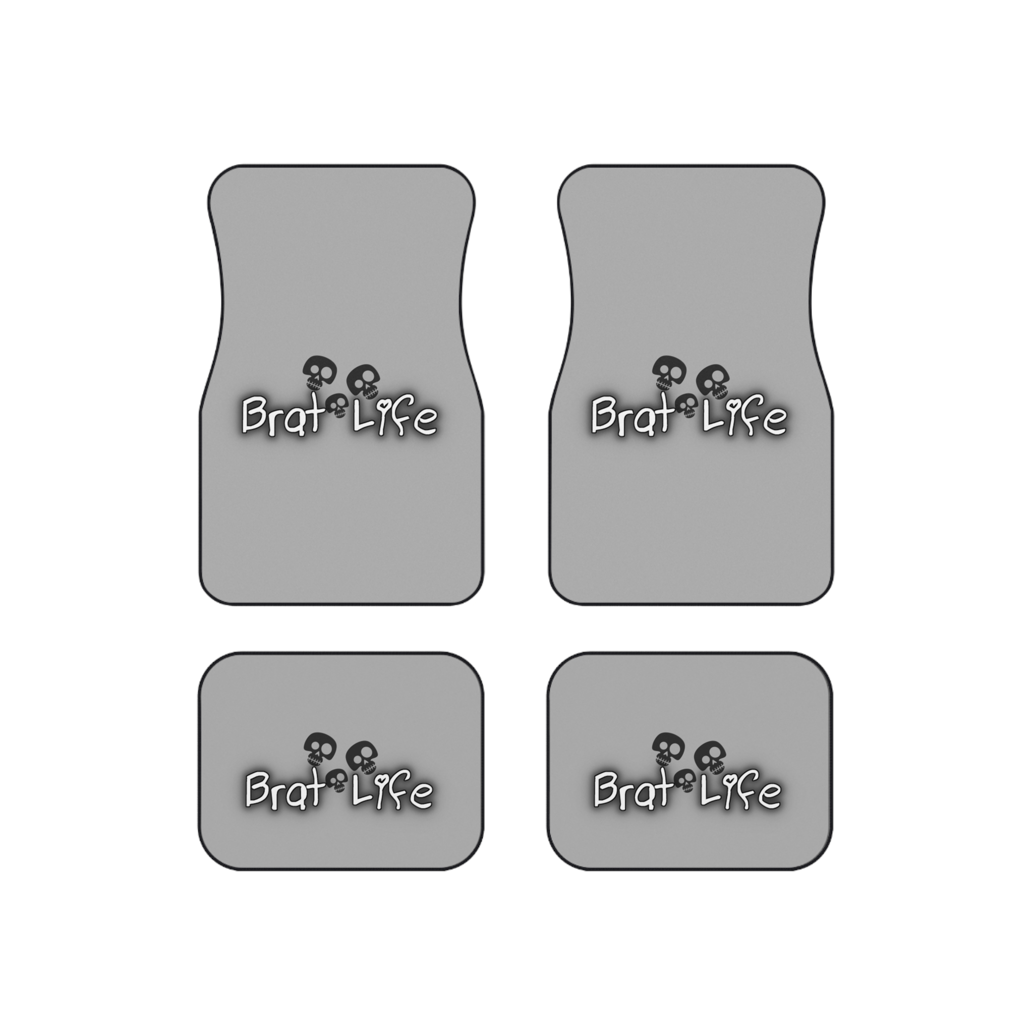 Brat Life TriSkull Car Mats (Set of 4)