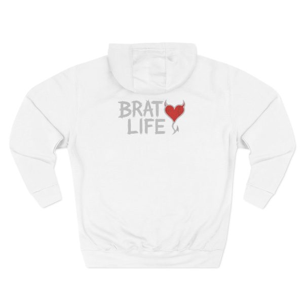 Brat Life on the Back - Hoodie - Cozy Fleece with Heart Design