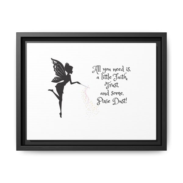 Absurd.Link "Faith, Trust & Pixie Dust" Matte Canvas, Black Frame