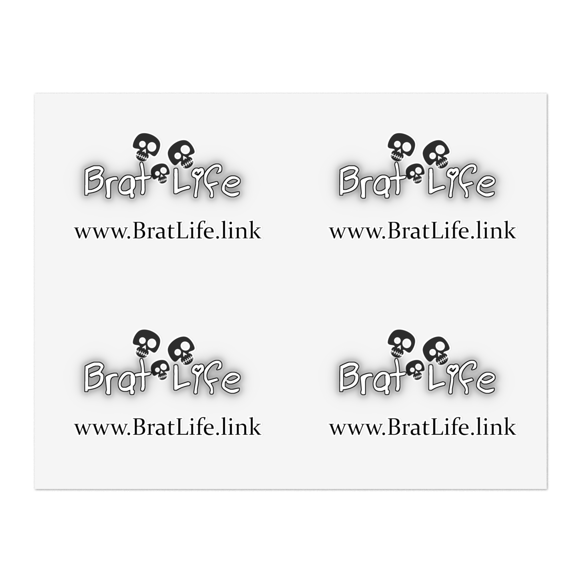 Brat Life TriSkull Sticker Sheets - Image 5