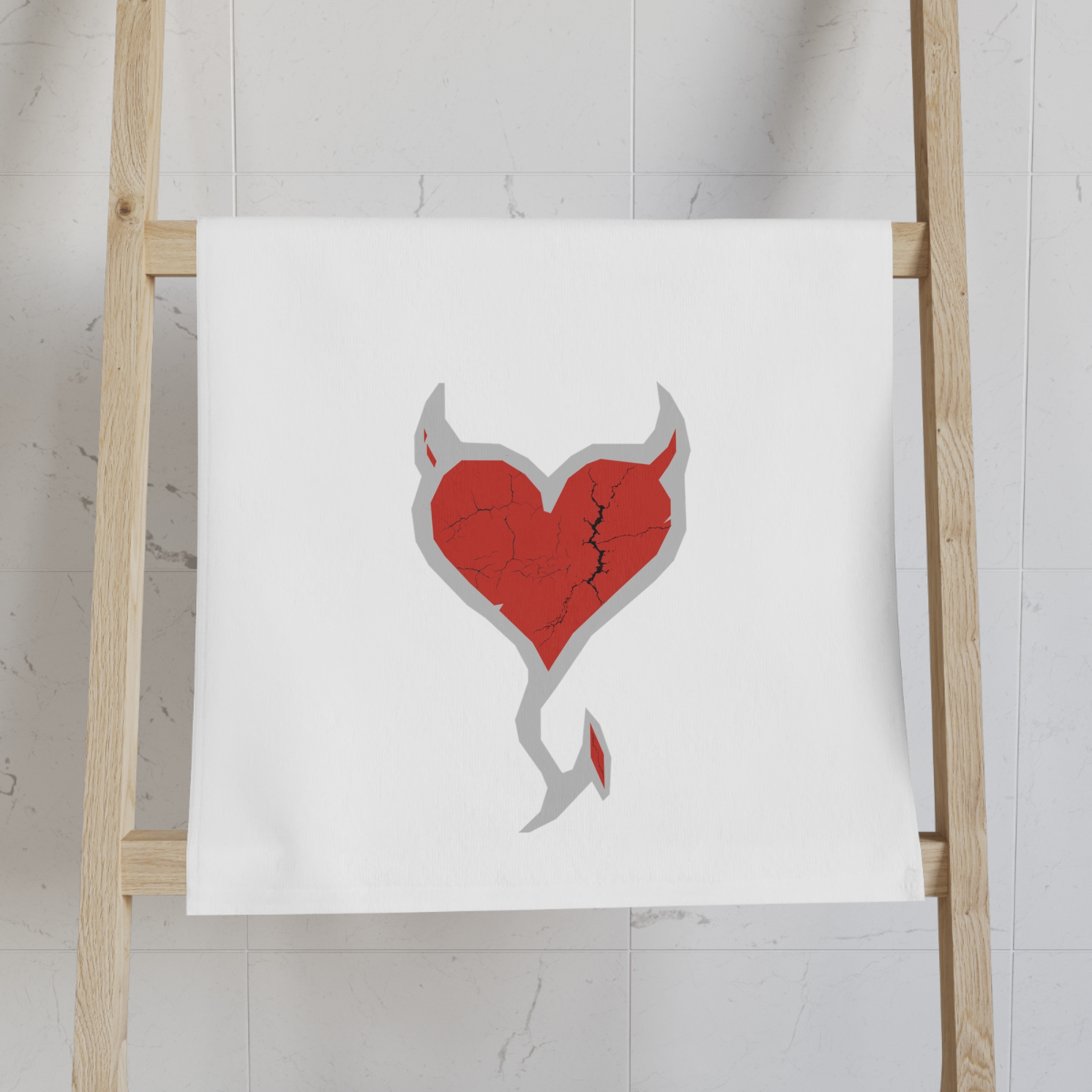 Heart Hand Towel - Gothic Valentine Decorative Towel