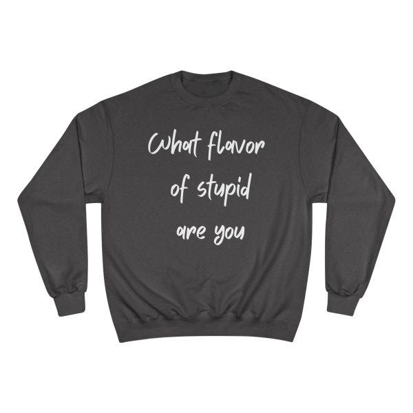 Brat Life "What Flavor of Stupid Are You" Champion Sweatshirt