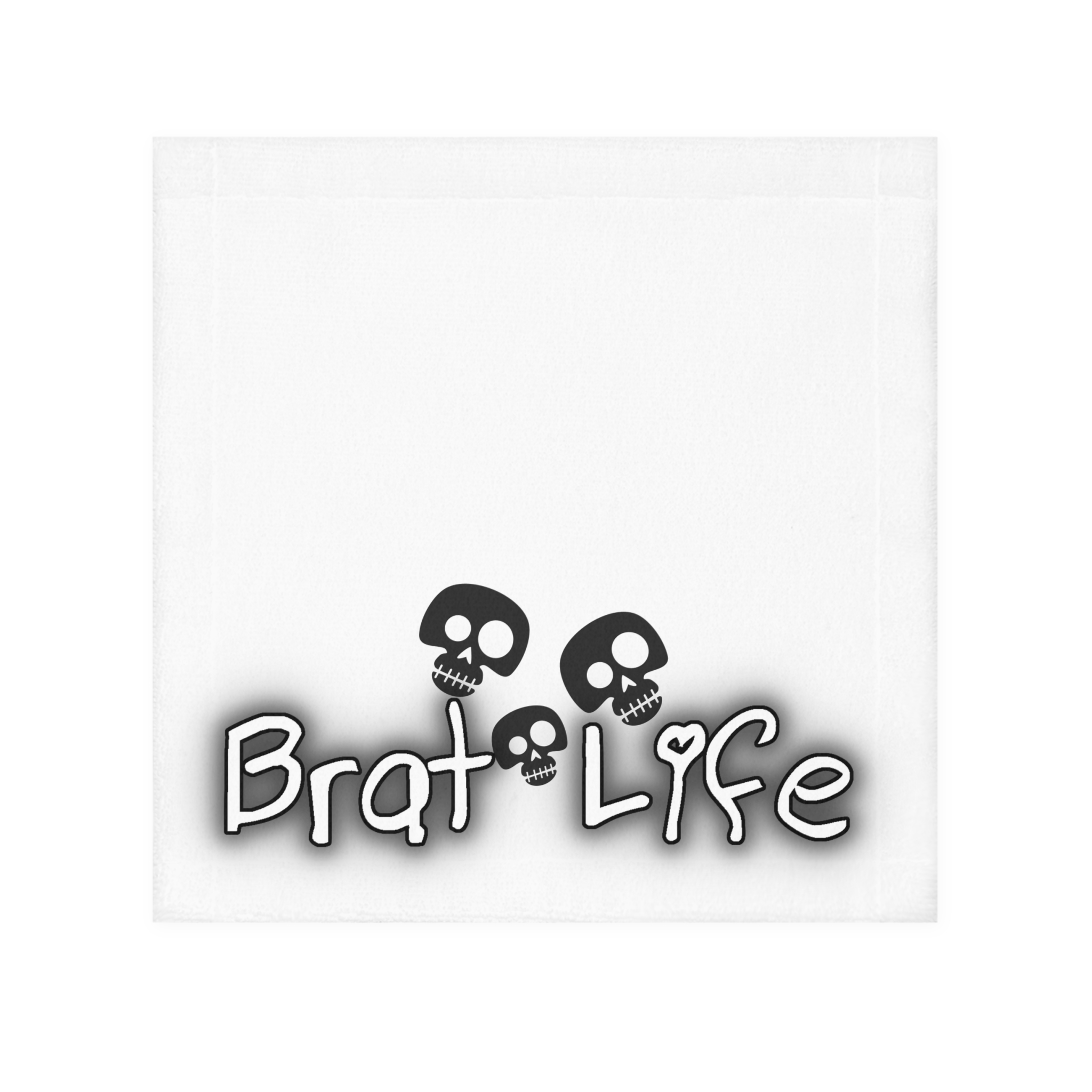 Brat Life TriSkull Face Towel