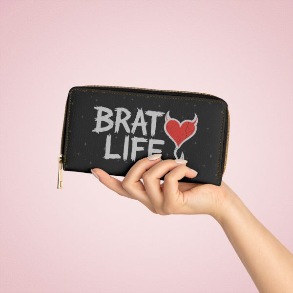 Elevated Brat Life Starry Night Zipper Wallet for Stylish Everyday Use