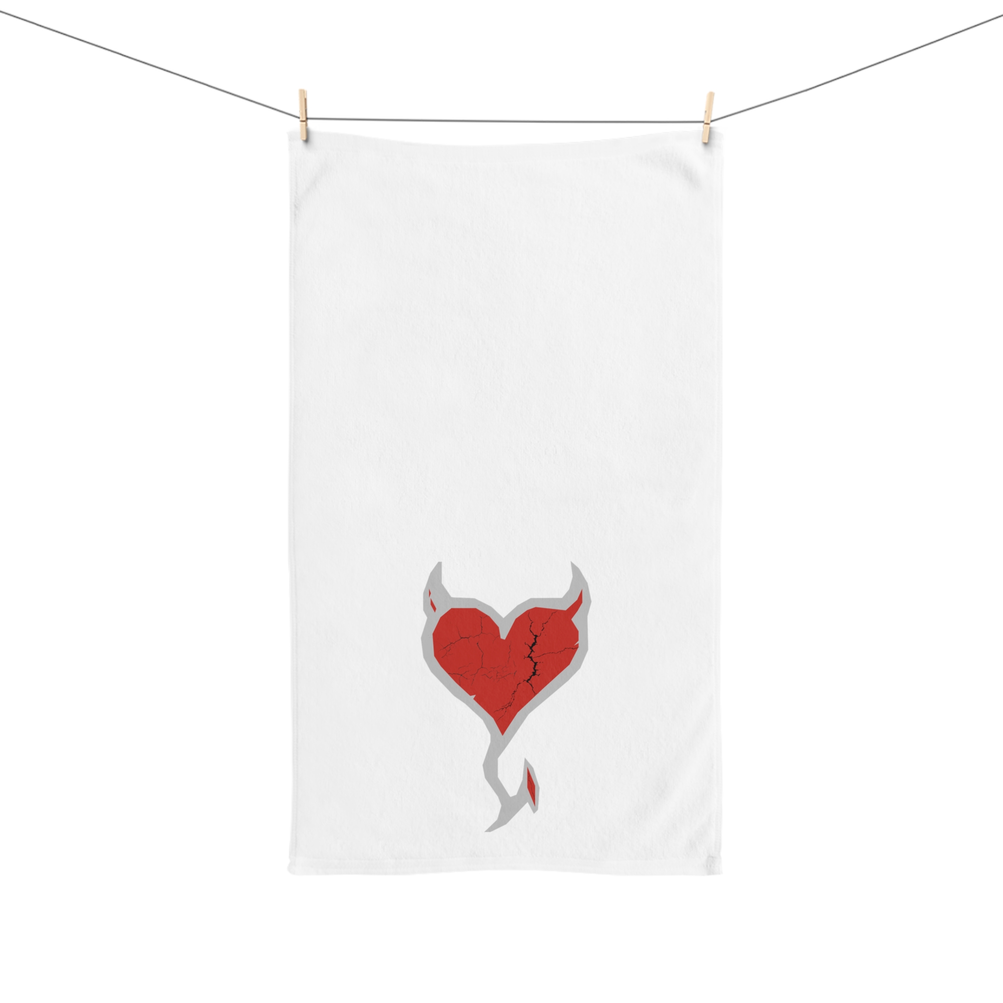 Heart Hand Towel - Gothic Valentine Decorative Towel - Image 4