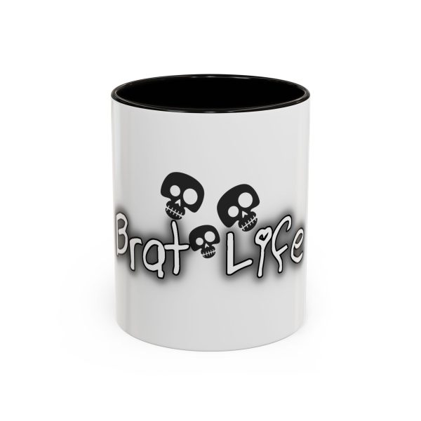 Brat Life TriSkull Colorful Mugs, 11oz