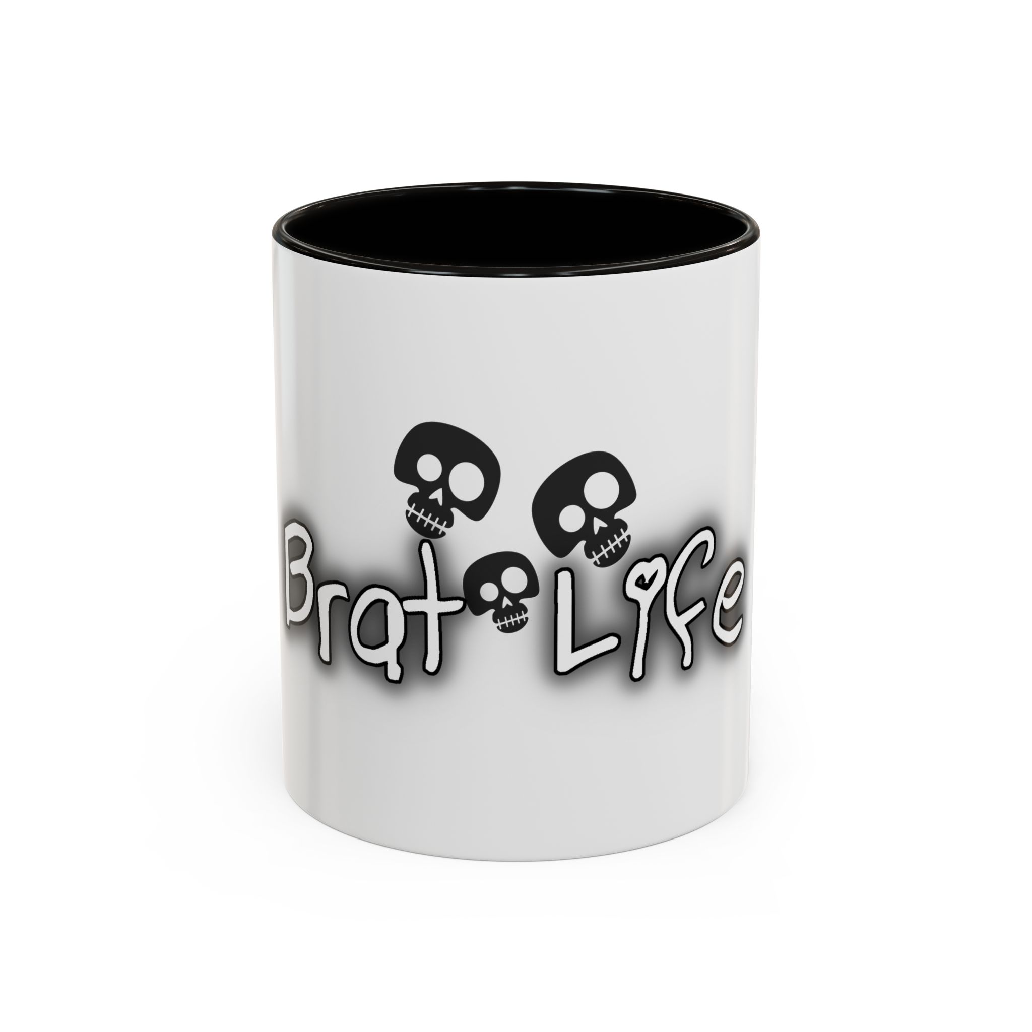 Brat Life TriSkull Colorful Mugs, 11oz
