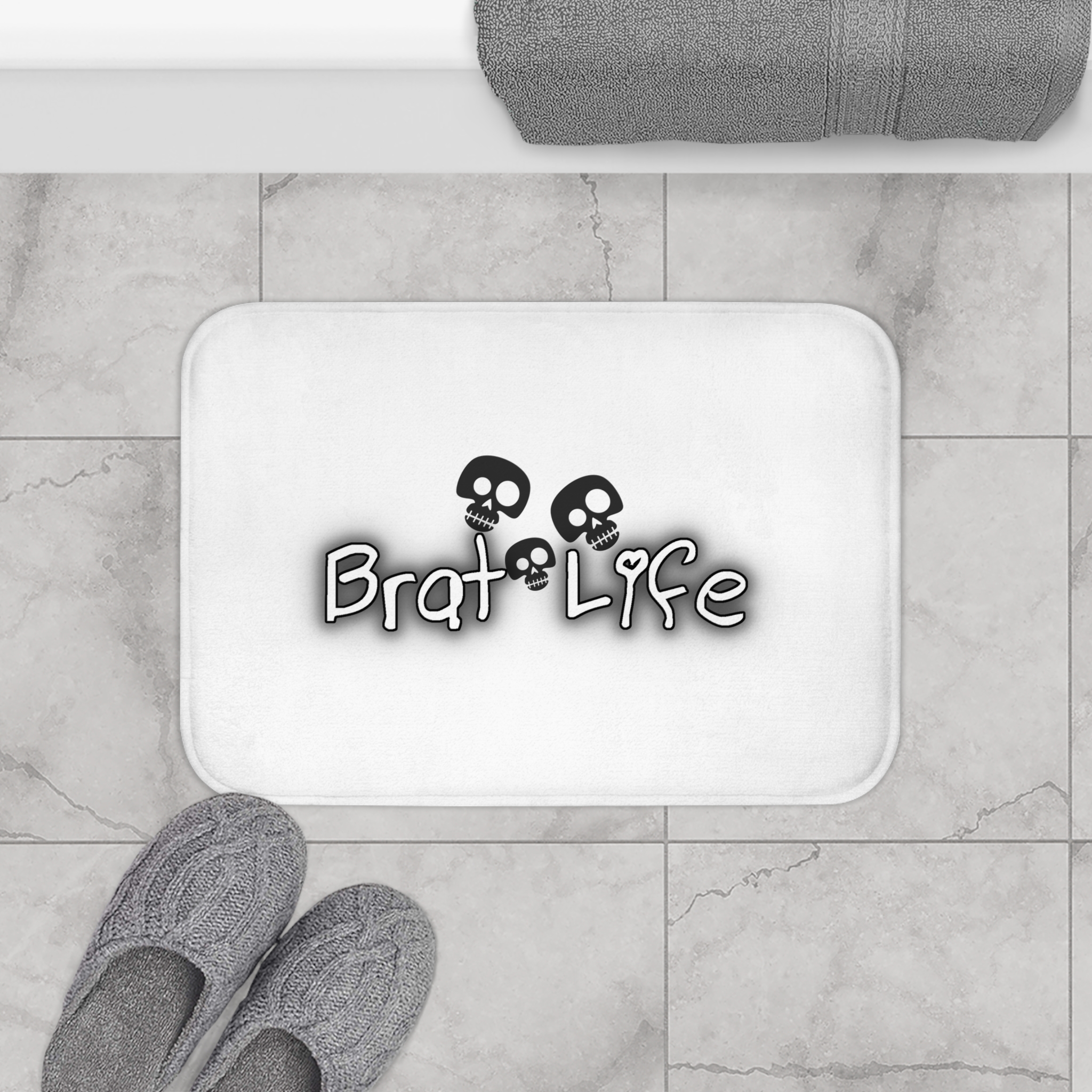 Brat Life TriSkull Bath Mat - Image 4