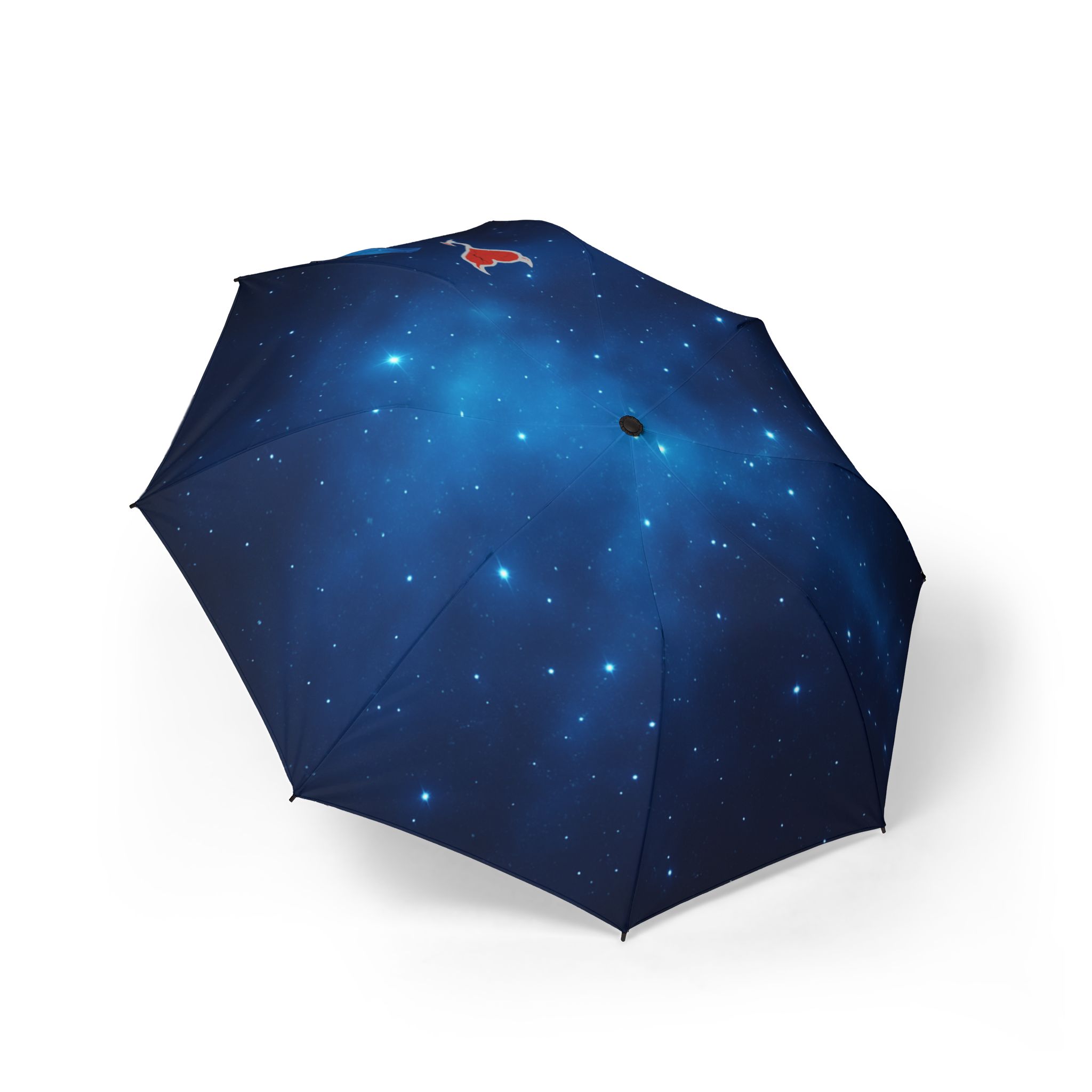 Starry Night Heart Foldable Umbrella — Semi‑Automatic Compact Rain Umbrella - Image 2