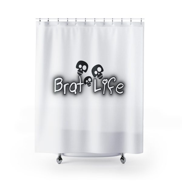 Brat Life TriSkull Shower Curtains