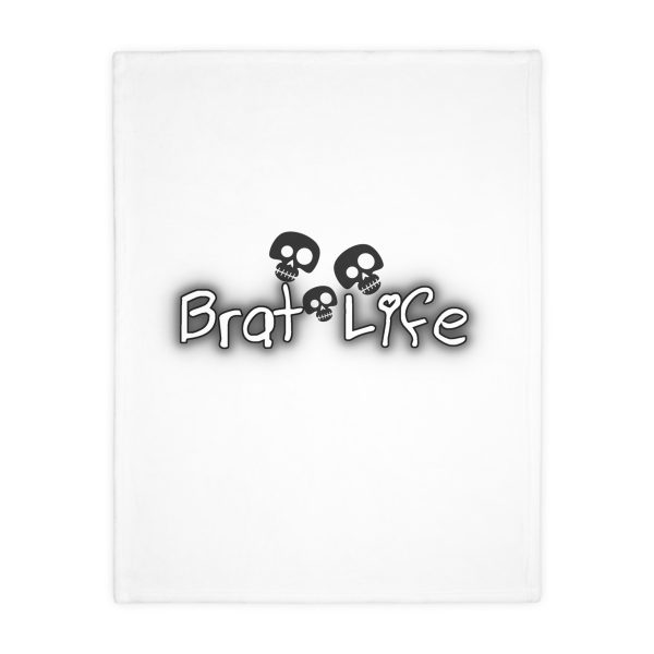 Brat Life TriSkull Velveteen Minky Blanket (Two-sided print)