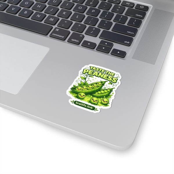 Taste the Peaness Pea Sticker — Cute Kawaii Green Peas Kiss-Cut Decal